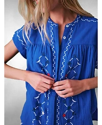 Cape Cove Coves Embroidered Top