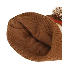 Five Nights At Freddy'S Men's Freddy Fazbear Fuzzy Jaquard And Freddy Embroidery Knit Cuff Beanie With Pom Cuff Beanie