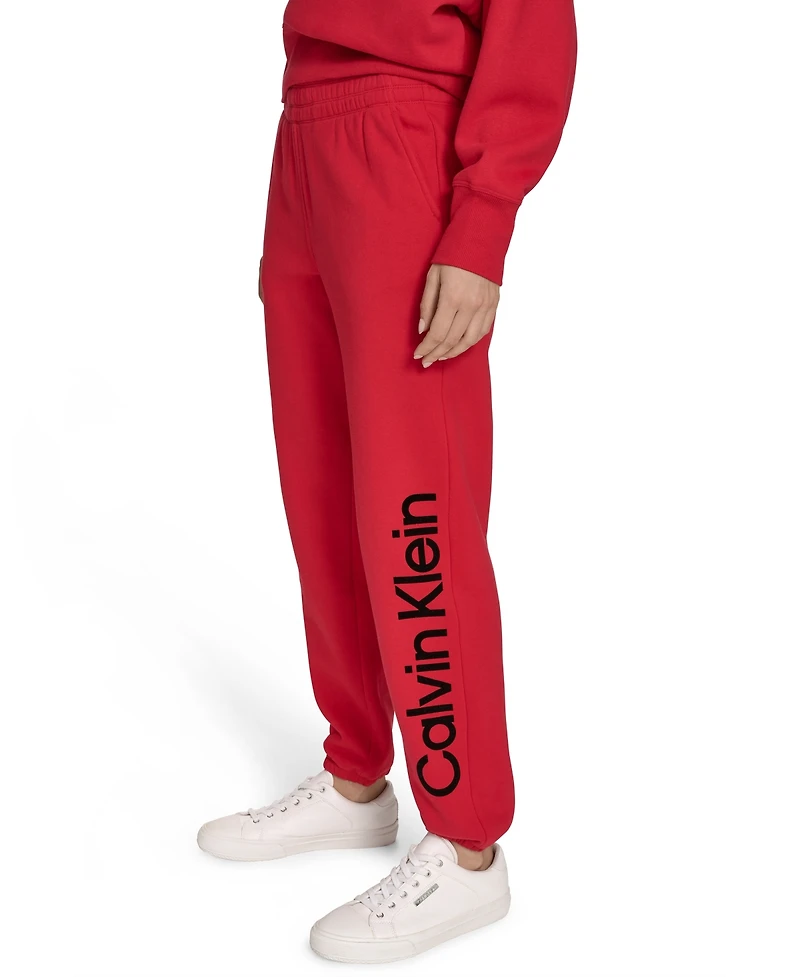 Calvin Klein Women's Performance Flocked Logo Jogger Sweatpants