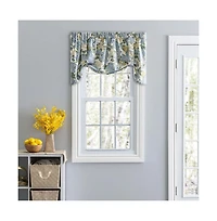 Ellis Hydrangea Classic Pattern Printed 3" Rod Pocket Window Tie Up Valance 60"x24" Blue