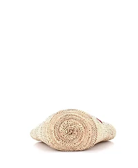 Pre-Owned Dolce & Gabbana Kendra Logo Basket Bag Embroidered Straw