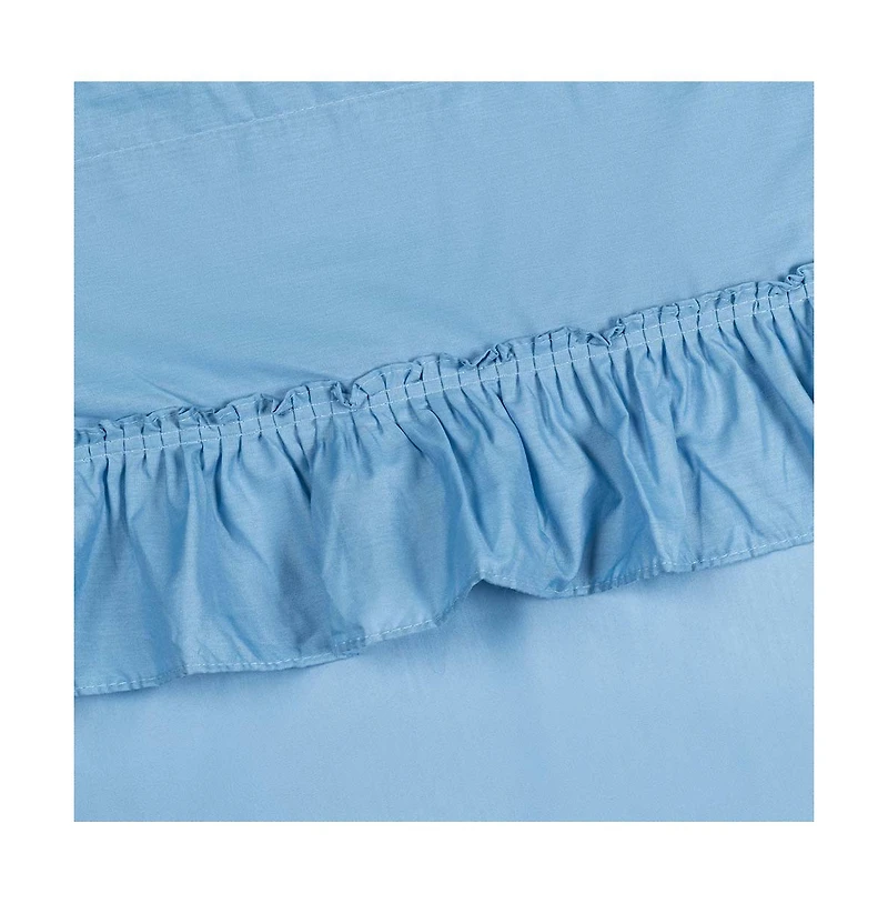 Ellis Stacey 1.5" Rod Pocket High Quality Fabric Solid Color Window Ruffled Filler Valance 54"x13" Slate