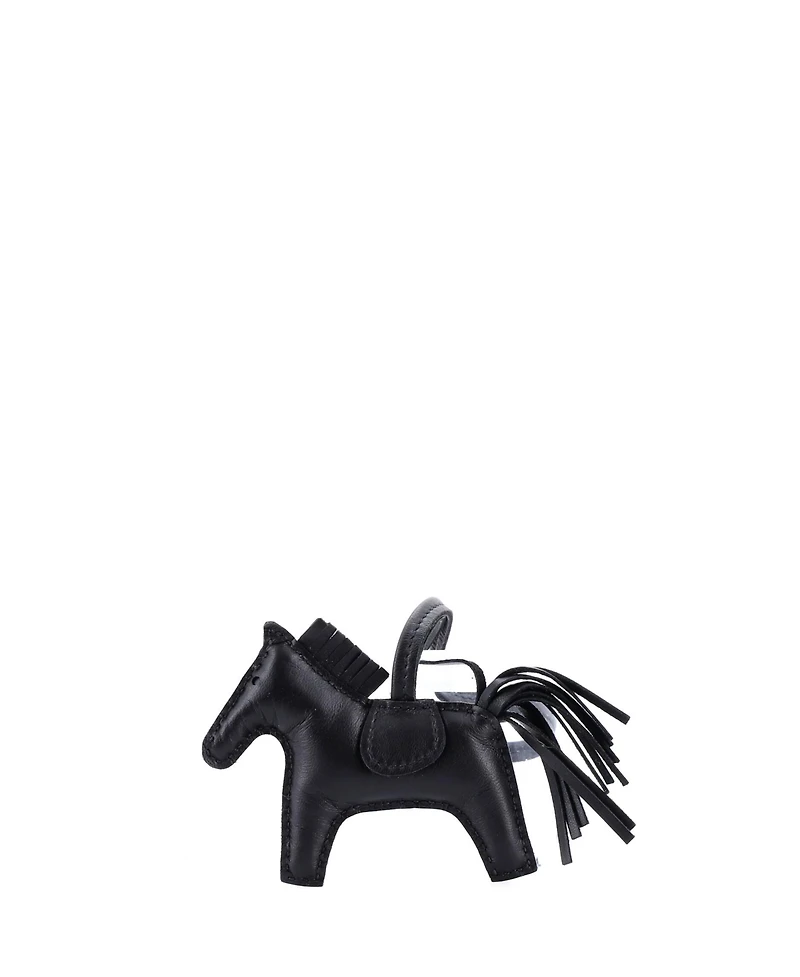 Pre-Owned Hermes Pm So Black GriGri Rodeo Bag Charm Leather