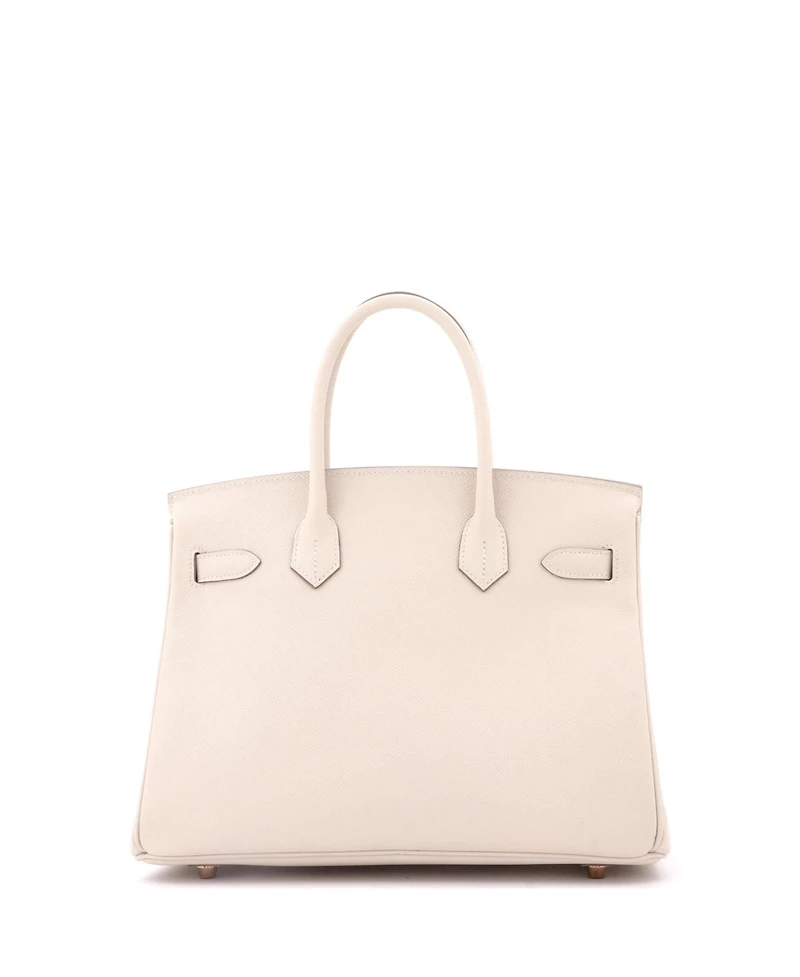 Pre-Owned Hermes Birkin 30 Handbag Light Epsom with Rose Gold Hardware