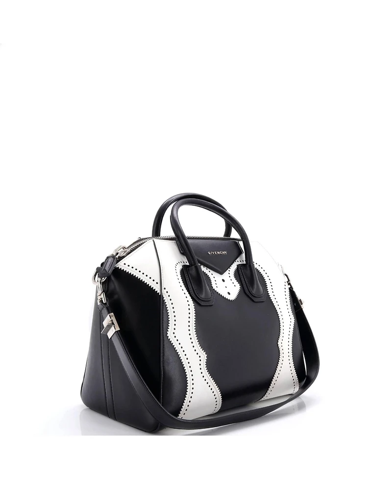 Pre-Owned Givenchy Medium Bicolor Brogues Antigona Bag Leather