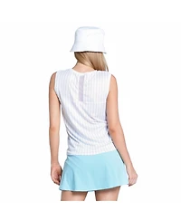 Lucky Love Women's Retro Stripe Twist Tennis Tank