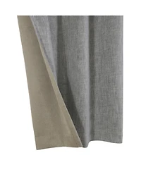 Thermaplus 100% Polyester Duo Reversible Tone Textured Blackout Grommet Curtain Panel 52" x Grey to Taupe