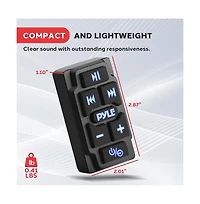 Pyle Wireless Bt Audio Controller - Waterproof Marine Receiver for Car, Truck, Boat, 4x4, PowerSport Vehicles
