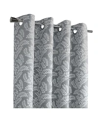 Thermaplus Patricia 100% Blackout Uv Protection Grommet Curtain Panel for Windows 52" x Silver