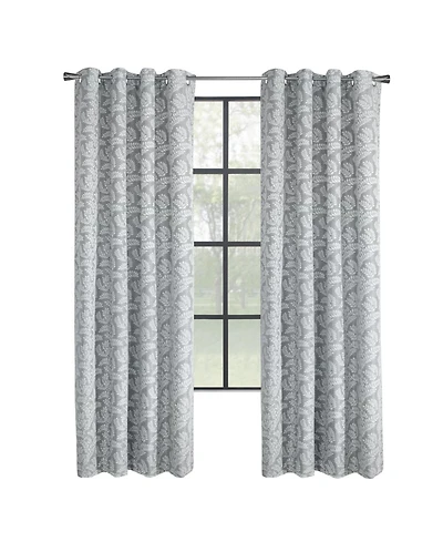 Thermaplus Patricia 100% Blackout Uv Protection Grommet Curtain Panel for Windows 52" x Silver