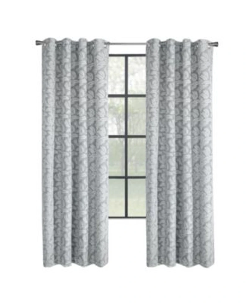 Thermaplus Patricia 100 Blackout Uv Protection Grommet Curtain Panel For Windows 52 X22 X Silver