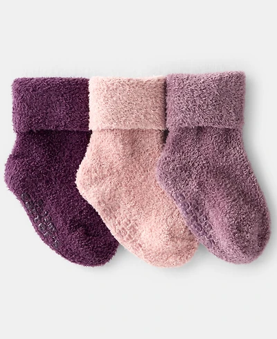 Carter's Baby Girls 3-Pack Crew Bootie Socks