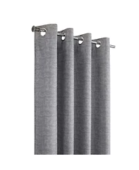 Thermaplus 100% Polyester Mason Lightweight Texture Printed Blackout Grommet Curtain Panel 52" x Grey