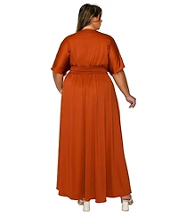 L I V D Plus Raffi Empire Waist Pocket Maxi Dress