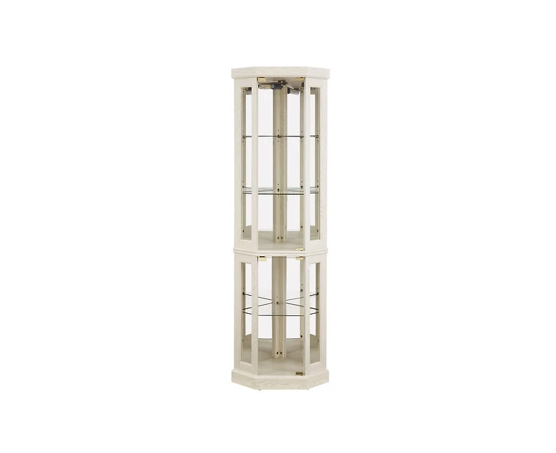 Casainc Corner Glass Cabinet with Lighted Included