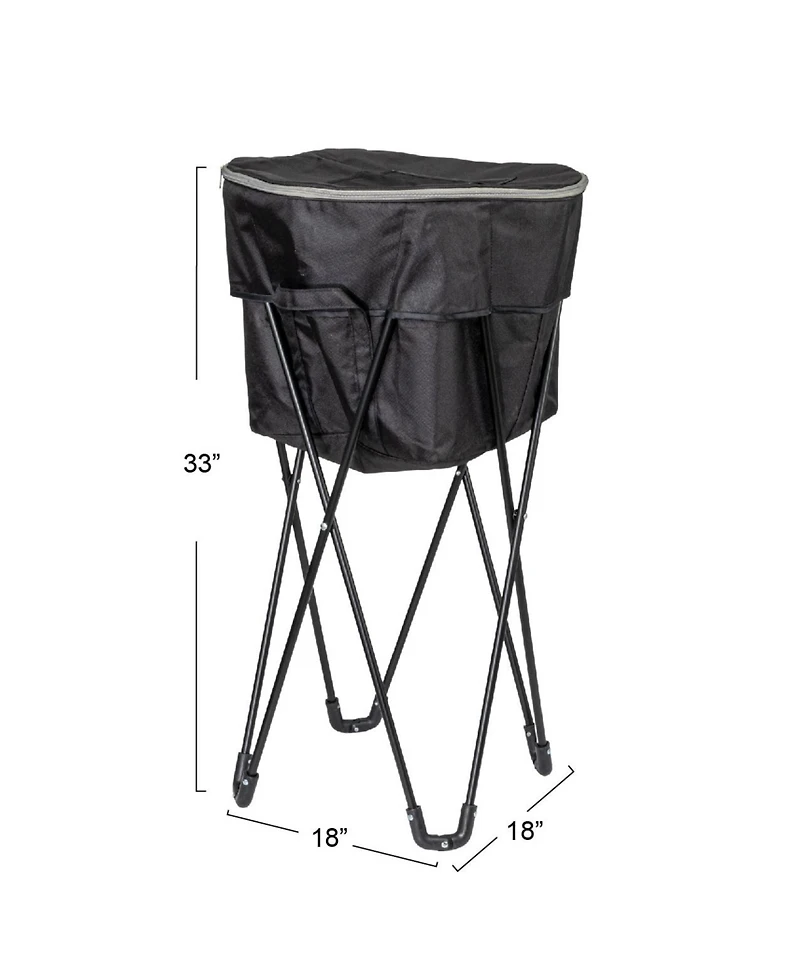 Household Essentials Thermal Standing Cooler with Travel Bag, Black