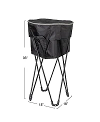Household Essentials Thermal Standing Cooler with Travel Bag, Black
