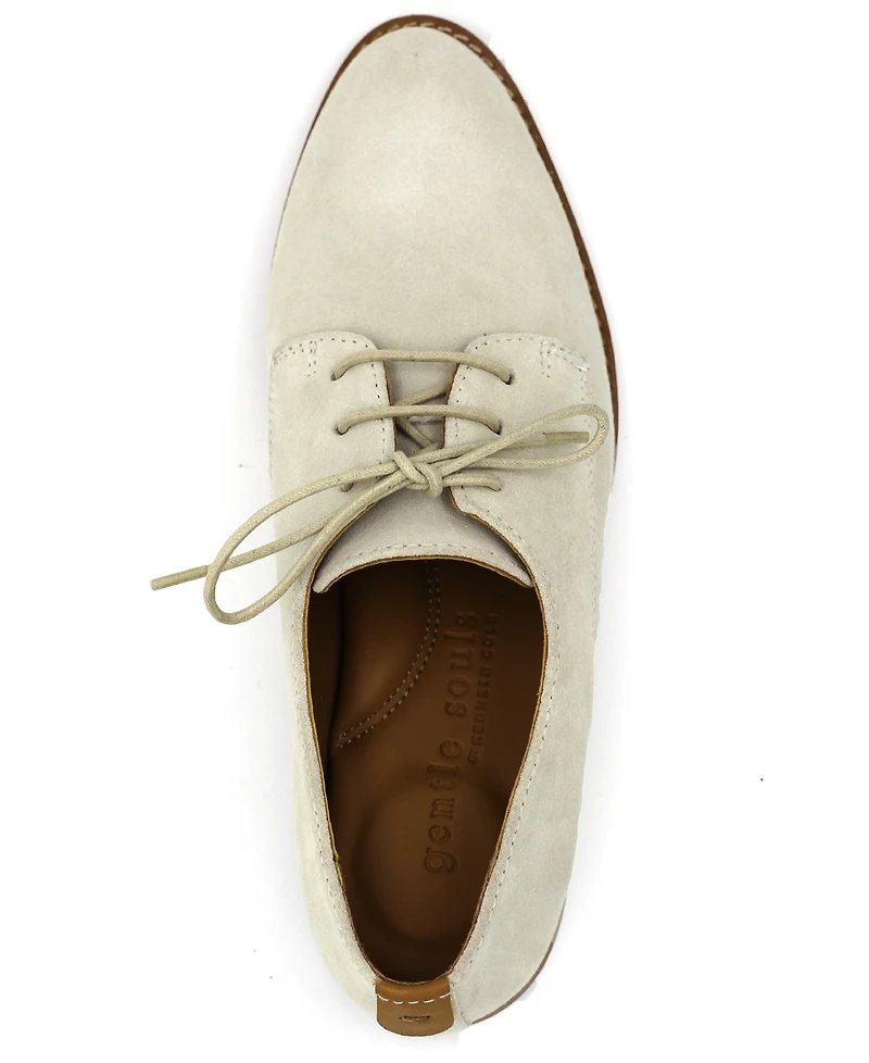 Gentle Souls Women's Aronson Almond Toe Suede Lace-Up Oxford Shoes