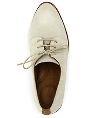 Gentle Souls Women's Aronson Almond Toe Suede Lace-Up Oxford Shoes