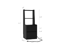 Casainc Storage Cabinet with Night Light Bookshelf