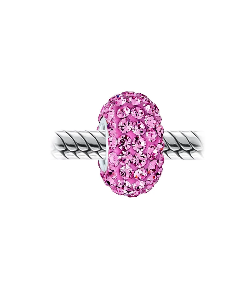 Bling Jewelry Crystal Spacer Charm Bead Set with Sterling Silver Core