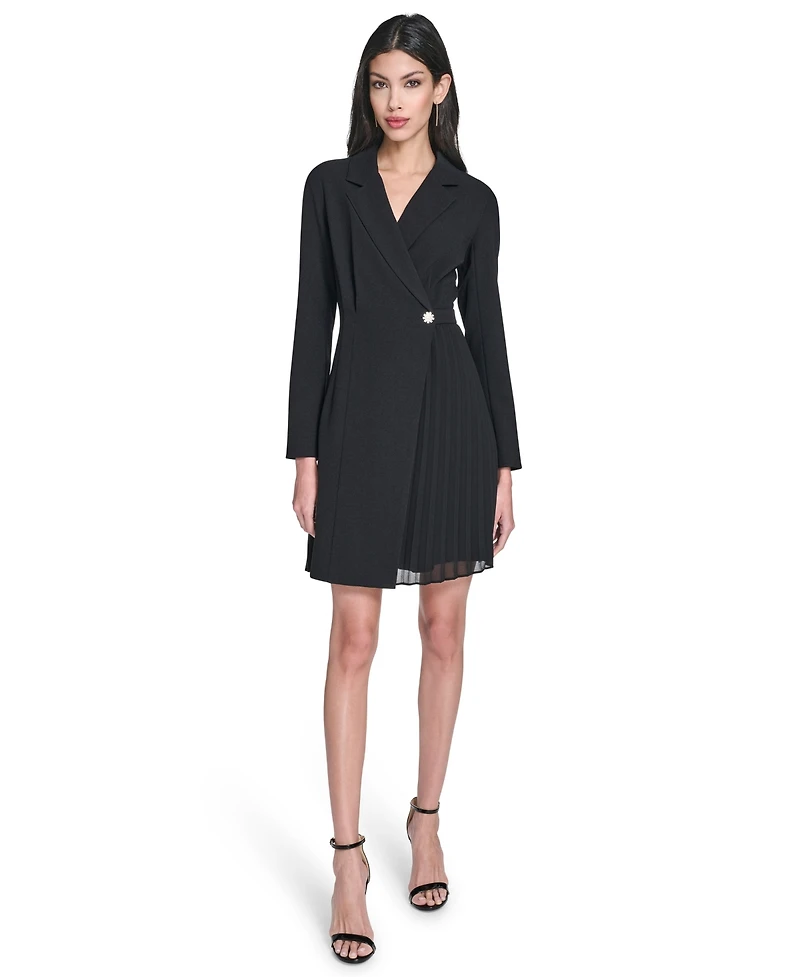 Vince Camuto Women's Collared Long-Sleeve Dress