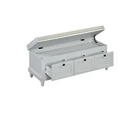 Classic Shoe Bench Cabinet with Cushion and Three Drawers