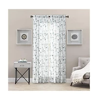 Ellis Curtain Eucalyptus Crushed Taffeta Rod Pocket Tailored Panel - 48" x 84", Spa