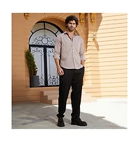 Campus Sutra Men's Dusty Pink Illuminator-Tactile Shirt