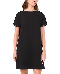 Msk Women's Short Sleeve Stud Detail Dress