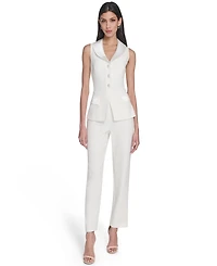 Eliza J Women's V-Neck Peplum Jumpsuit
