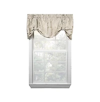 Ellis Curtain Meadow High Quality Room Darkening Solid Natural Stylish Color Lined Tie-Up Window Valance - 50 x22" - 50" x 22" Linen