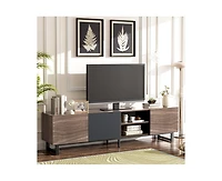Casainc Modern Storage Cabinet Tv Stand with Open Shelves