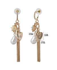 BCBGeneration Multi-Charm Tassel Drop Earrings