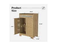 Casainc Modern Farmhouse Cabinet with Drawer and Adjustable Shelf