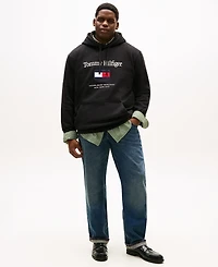 Tommy Hilfiger Men's Big & Tall Embroidered Flag Hooded Sweatshirt
