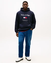Tommy Hilfiger Men's Big & Tall Embroidered Flag Hooded Sweatshirt