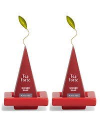 Tea Forte Holiday Warming Joy Bundle with 10-Pyramid Infusers, Cafe Cup and Tea Tray