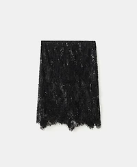 Mango Women's Beaded Lace Skirt