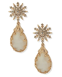 lonna & lilly Gold-Tone Snowflake Post Drop Earrings