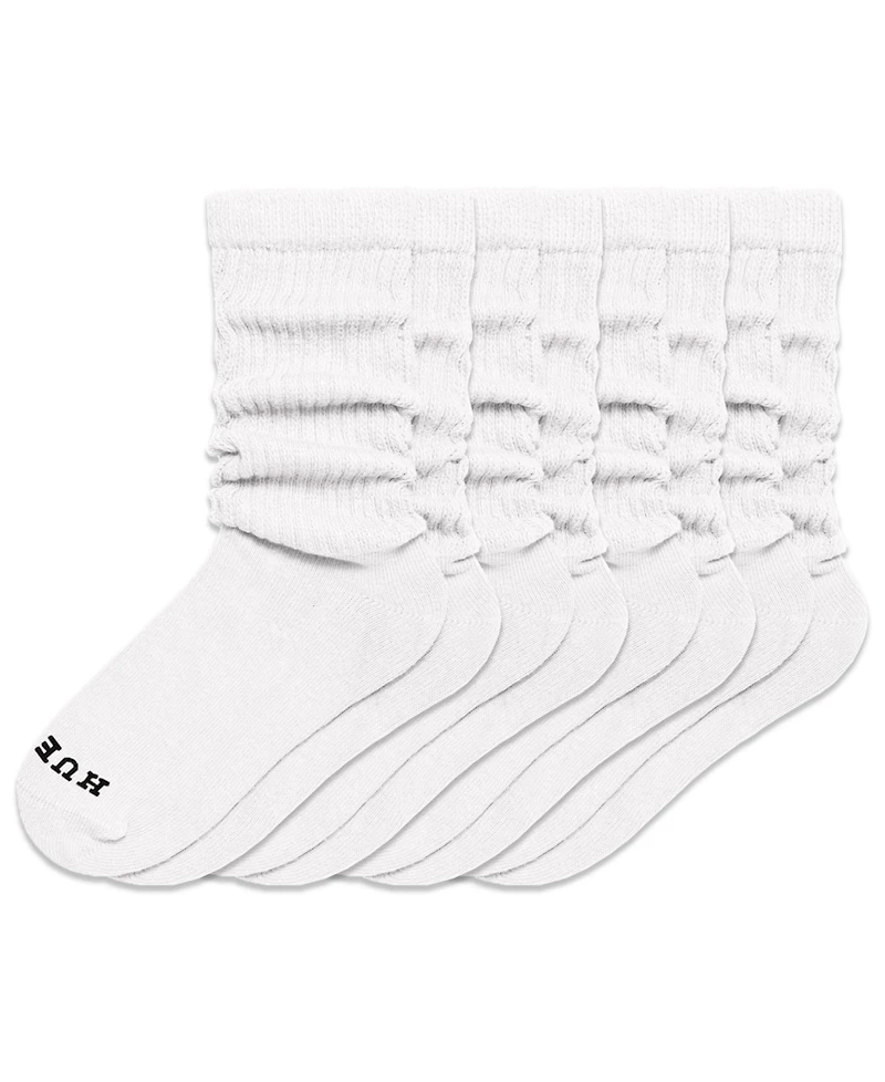 Hue Women's 4-Pack Wide Ribbed Slouch Casual Socks