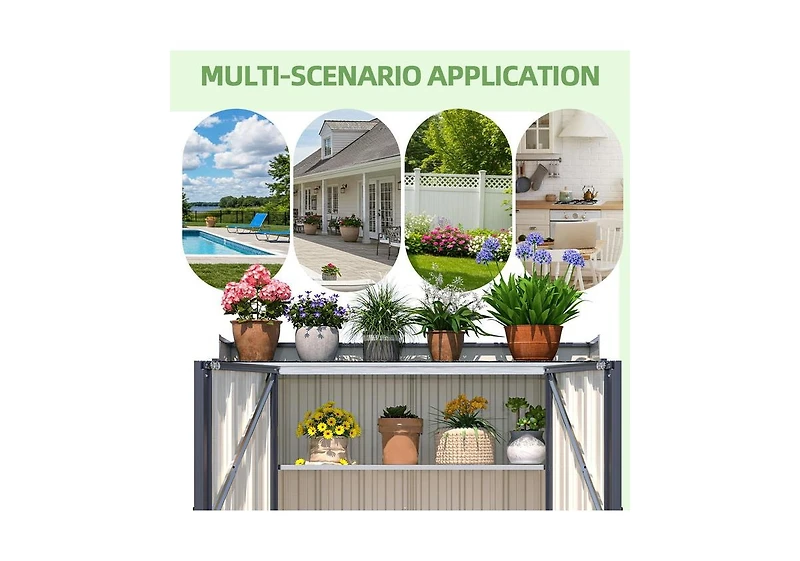 Aecojoy Outdoor Storage Cabinet Potting Workbench Table