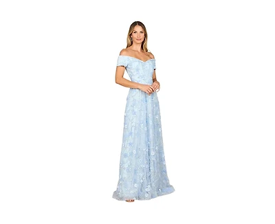Lara Women's Off Shoulder A-Line Floral Gown