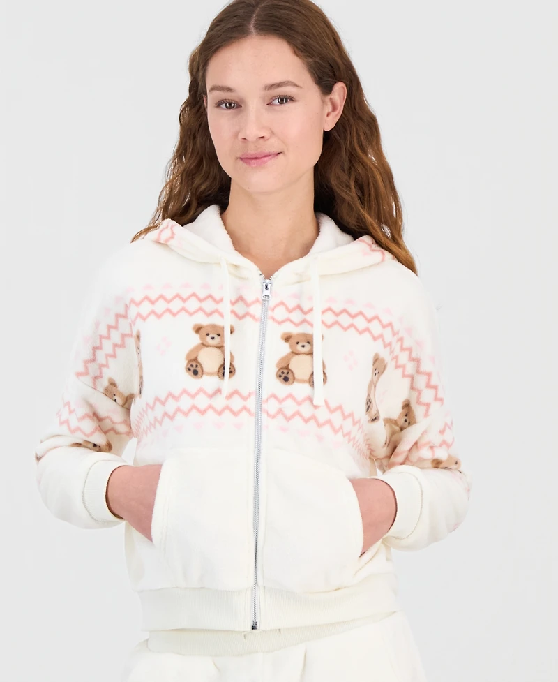 Sincerely Jules Juniors' Cozy Cropped Full-Zip Hoodie