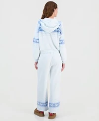 Sincerely Jules Fleece Zippered Hoodie Wide Leg Pants