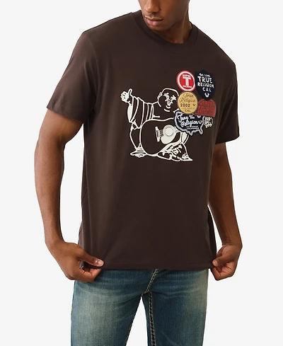 True Religion Men's Patch Rinse Short Sleeve T-Shirt