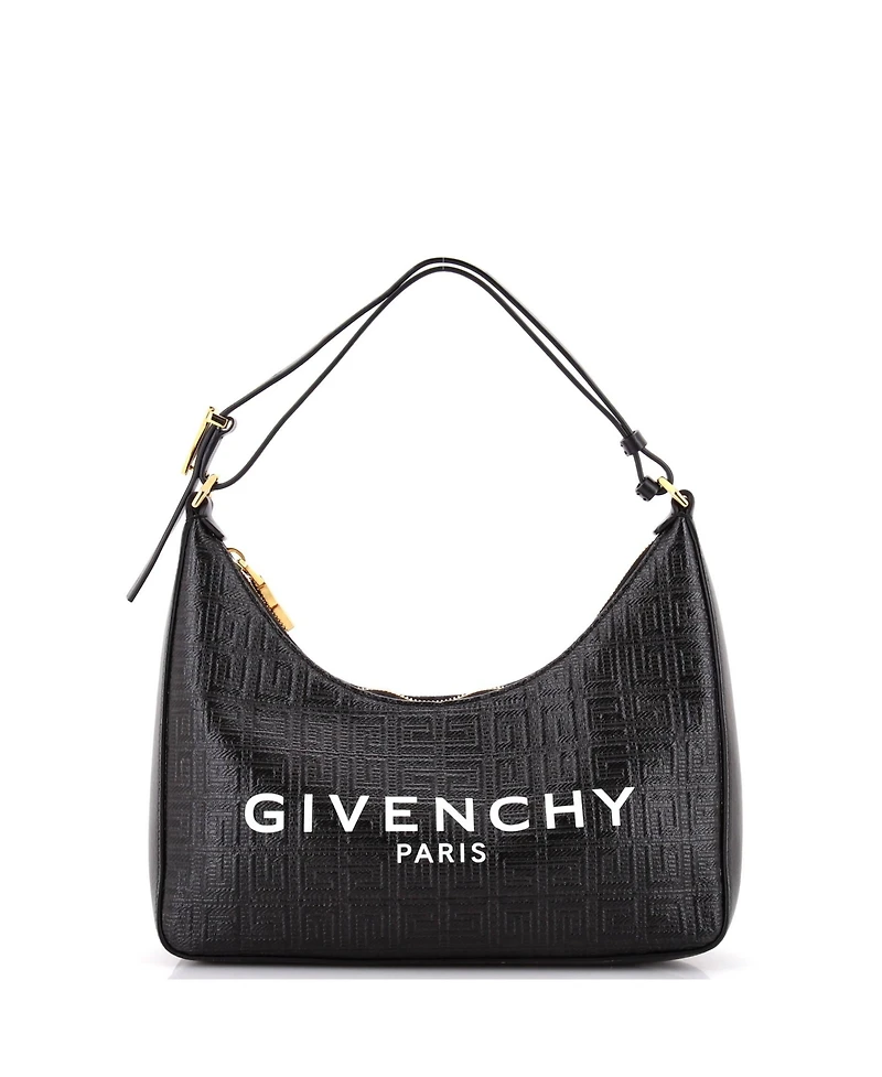 Pre-Owned Givenchy Small Moon Cut Out Bag 4G Coated Canvas