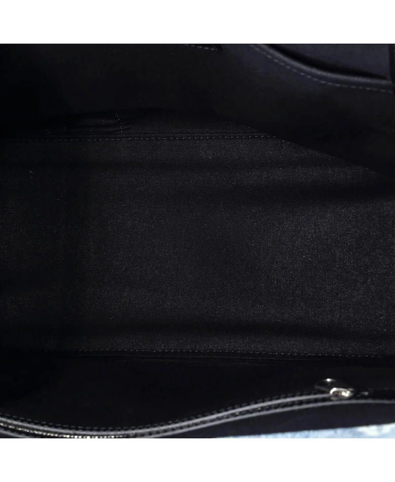Pre-Owned Balenciaga Medium Hardware Tote Logo Printed Denim