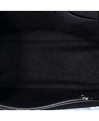 Pre-Owned Balenciaga Medium Hardware Tote Logo Printed Denim