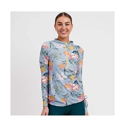 Calypsa Plus Half-Zip Nora Swim Top